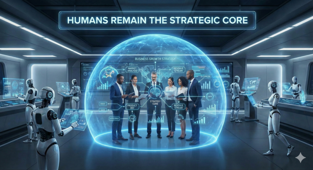 Human roles are changing, but they remain core to AI based productivity gains in the near future
