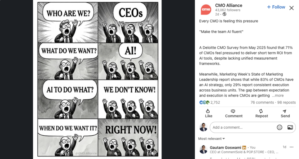 Every CMO is feeling AI pressure